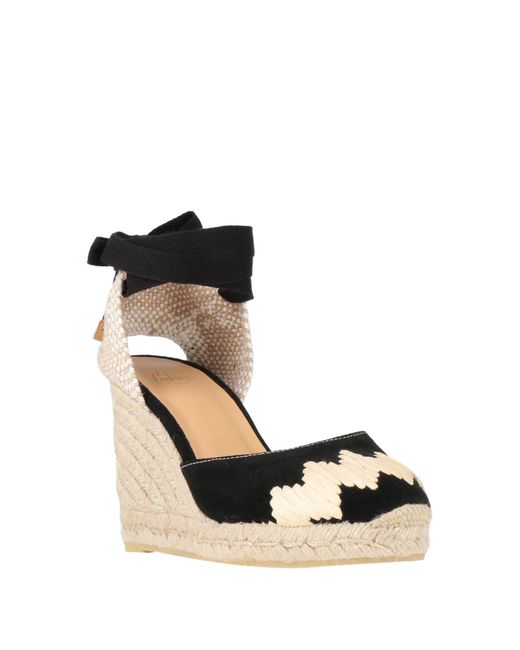 Castaner Black Espadrilles Textile Fibers, Leather