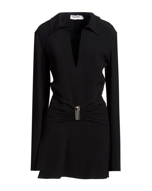 The Attico Black Mini Dress Acetate, Viscose