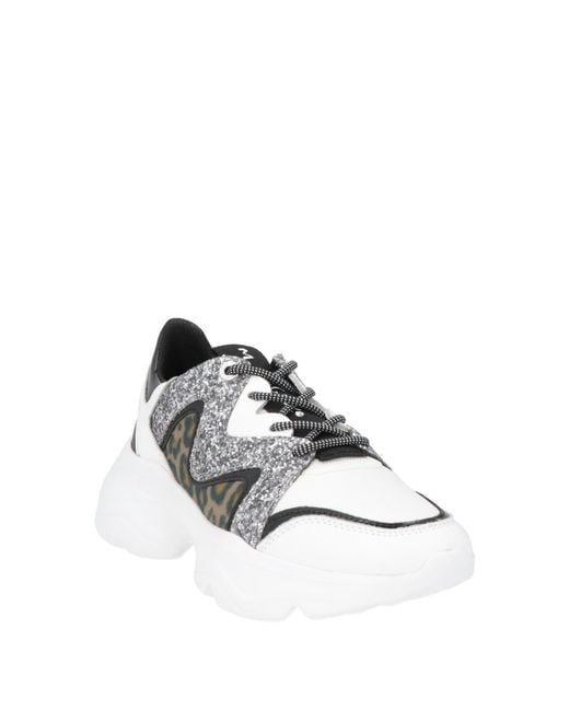 Manila Grace White Sand Sneakers Textile Fibers, Leather, Synthetic Material