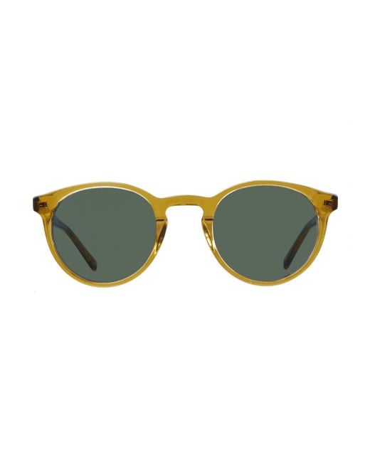 YMC Albert Biodegradable Acetate Sunglasses Honey Solid Green