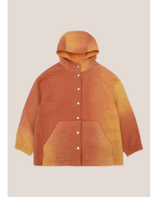 YMC Tammy Kantha Quilt Hooded Jacket Multi in Orange Lyst