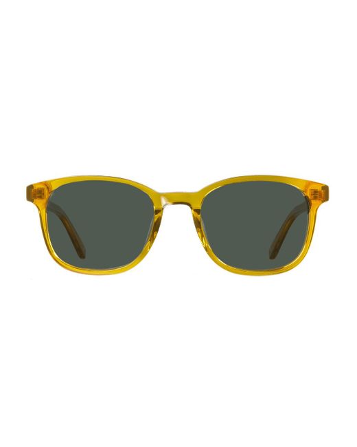 YMC Hakon Biodegradable Acetate Sunglasses Honey Solid Green