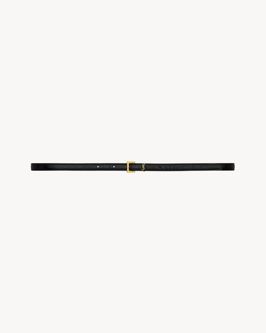Saint Laurent Natural Cassandre Extra Thin Belt