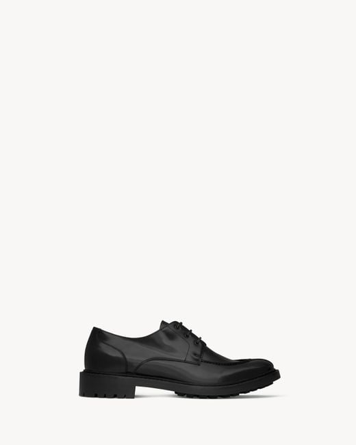 Saint Laurent White Lino Derbies for men