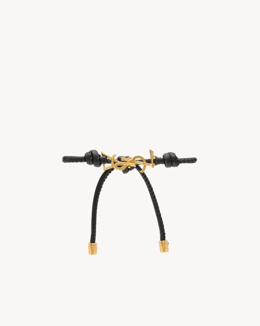 Saint Laurent Multicolor Cassandre Cord Bracelet