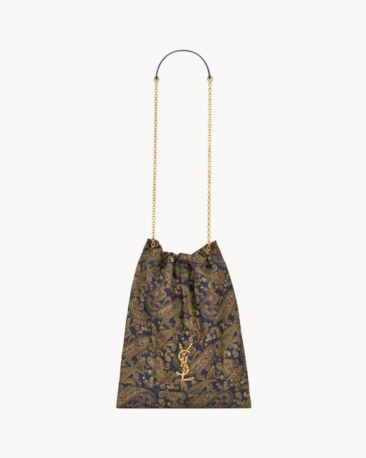 【Saint Laurent】サンローラン ジェイミー ラージ ポーチ Saint Laurent ジェイミー ポーチ（シルクツイル） マロン