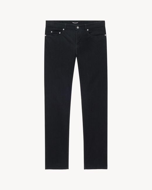 Pantalon Taille Basse En Velours Côtelé Saint Laurent pour homme en coloris Black