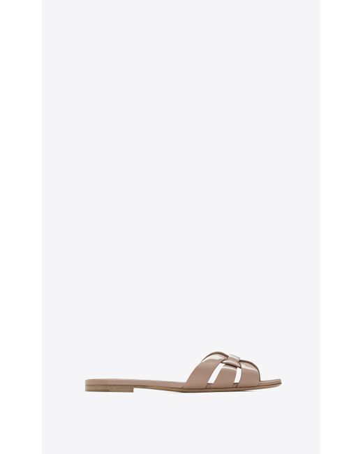 tribute mules in patent leather