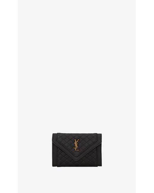 gaby small envelope wallet in quilted lambskin