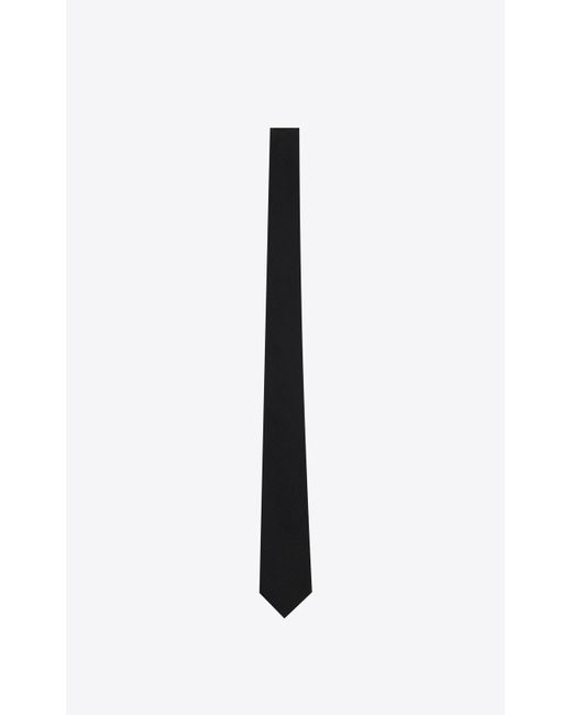 Saint Laurent Black Cravate En Faie De Soie Noir for men