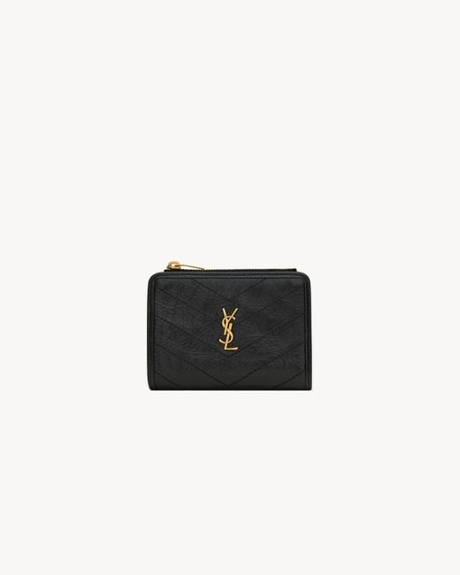 Saint Laurent White Niki Bi-Fold Wallet