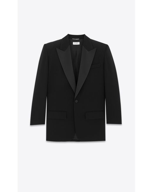 Saint Laurent Black Oversized Tuxedo Jacket for men