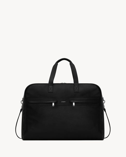 Saint Laurent Black Camp Maxi Duffle Bag for men