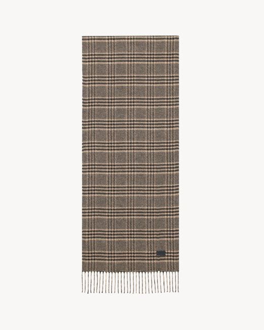 Saint Laurent Brown Saint Laone Sizerent Scarf
