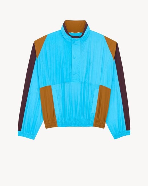 Saint Laurent Blue Cassandre Windbreaker