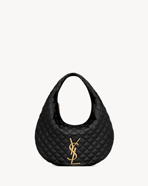 Saint Laurent Black Icare Hobo
