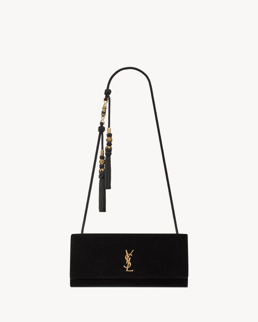 Saint Laurent White Kate Clutch On Chain