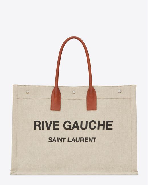 Saint Laurent - Rive Gauche Tote Bag - Green/Beige – Shop It