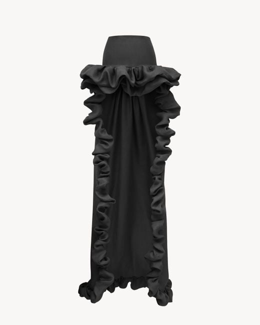 Saint Laurent Black Bubble Cascade Skirt