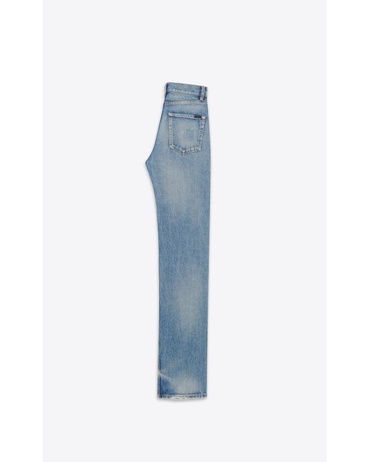 Saint Laurent Blue Long Straight Jeans