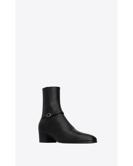 Saint Laurent Black Vlad Zipped Boots for men