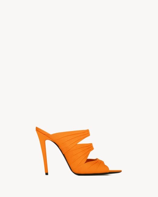 Saint Laurent Orange Emilie Mules