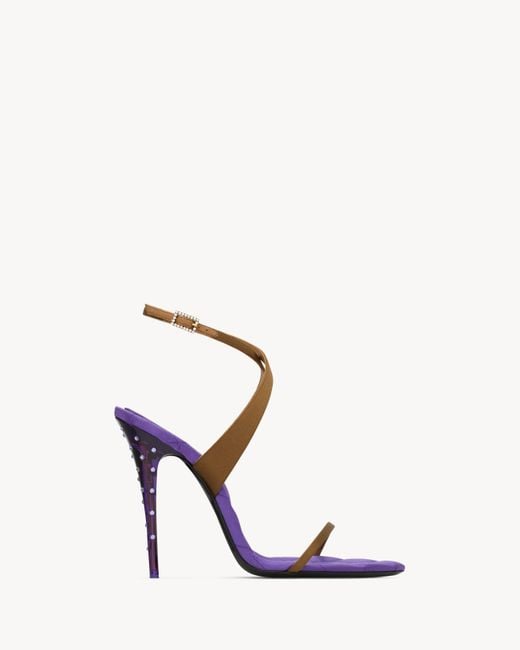 Saint Laurent White Ivresse Sandals