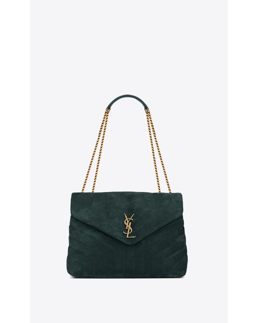 ysl loulou medium in quilted y leather black