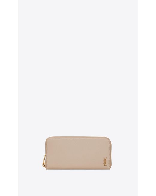 saint laurent monogram zip around wallet