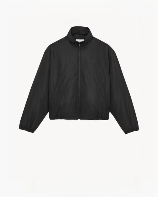 Saint Laurent Black Cassandre Windbreaker for men