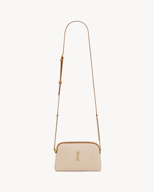 Saint Laurent White Gaby Zipped Pouch