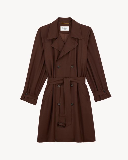 Saint Laurent Brown Trench Coat