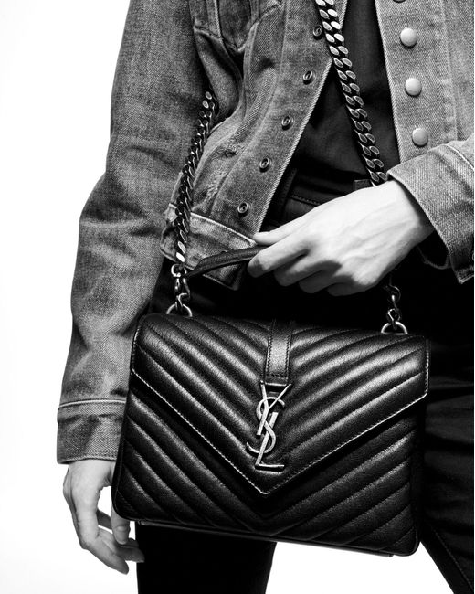Saint Laurent Leather Medium College Top-handle Matelassé Shoulder Bag in  Nero (Black) - Save 19% - Lyst