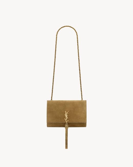 Saint Laurent White Small Kate Tassel Bijoux