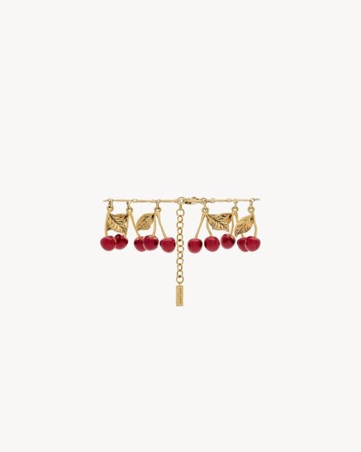 Saint Laurent White Cherry Bracelet