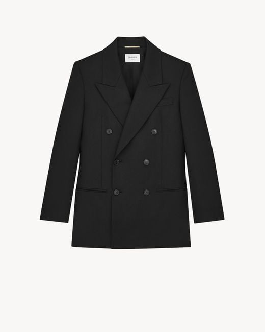 Saint Laurent Black Double-Breasted Jacket