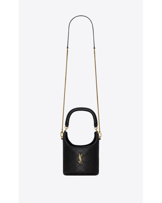 Saint Laurent White Gaby Bucket Bag