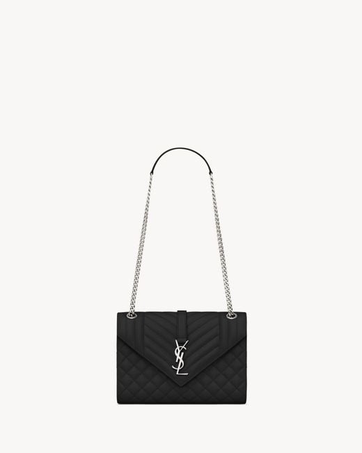 Saint Laurent White Borsa Envelope Medium