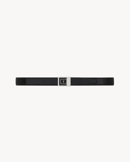 Saint Laurent White La 66 Belt for men