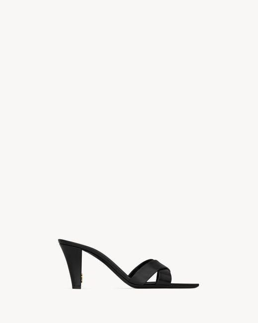 Saint Laurent Saint Laone Sizerent ジル ミュール（スムースレザー） Black