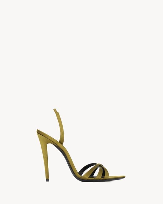 Saint Laurent White Kate Sandals