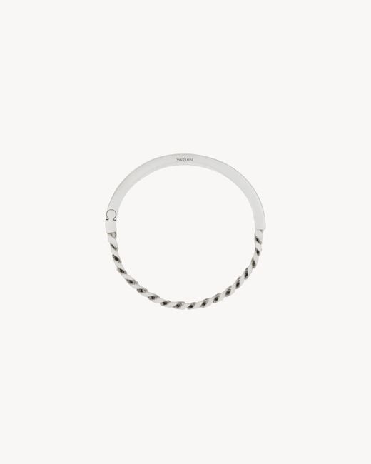 Jonc Fendu À Chaîne En Argent Massif Saint Laurent pour homme en coloris Multicolor