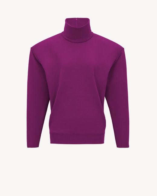 Saint Laurent Purple Boxy Sweatshirt