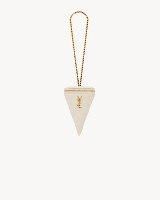 Saint Laurent White Saint Laone Sizerent Micro Cone