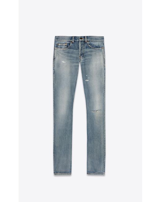 Saint Laurent Slim-fit Jeans In Santa Monica Blue Denim for men