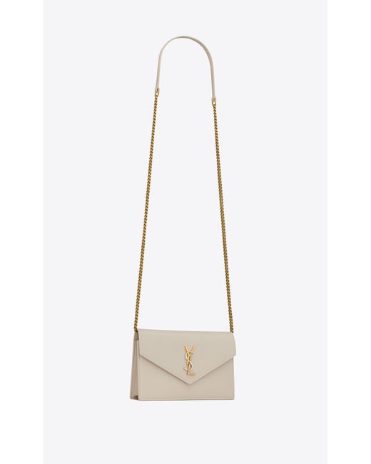 Cassandre envelope chain wallet in smooth leather