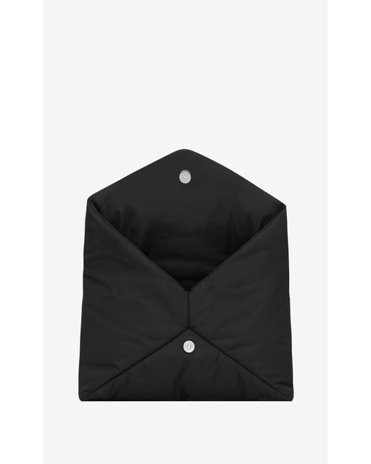Saint Laurent Black Cassandre Large Envelope Pouch for men