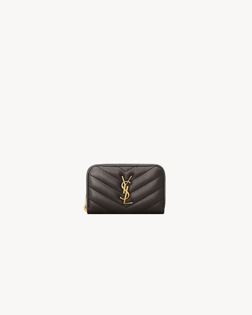 Saint Laurent White Cassandre Change Purse