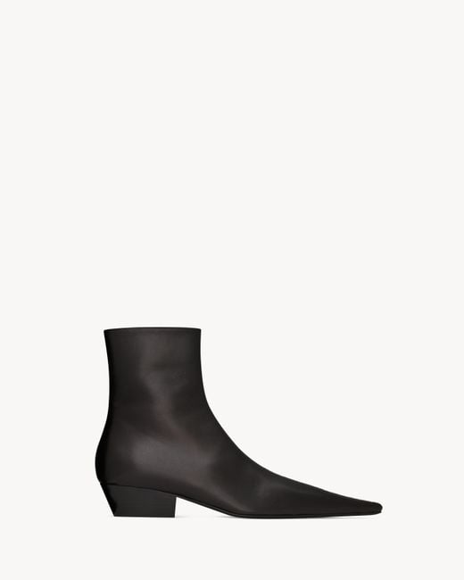 Saint Laurent Saint Laone Sizerent ジル ブーティー（スムースレザー） White