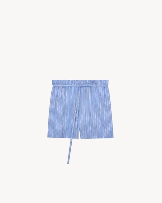 Saint Laurent Blue Lounge Shorts for men